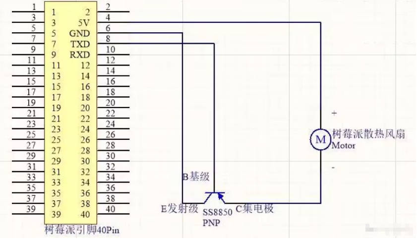 温控风扇电路示意图